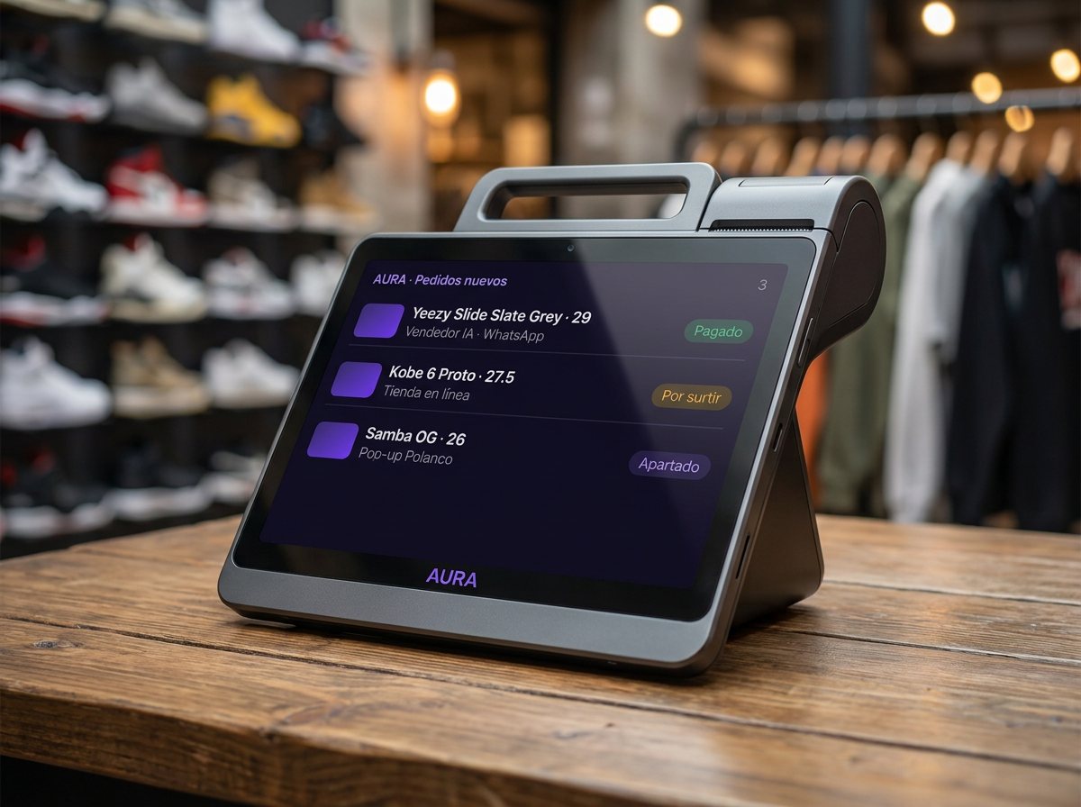 Tablet con los pedidos del día en un punto de venta
